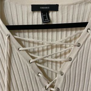 Crème/off white bodysuit from Forever21